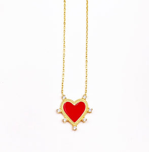 Red Sacred Heart Necklace