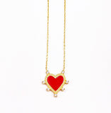 Red Sacred Heart Necklace