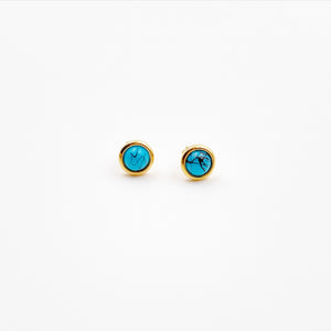 Turquoise Tone Stud Earrings