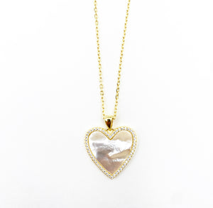 Mother of Pearl Framed Heart